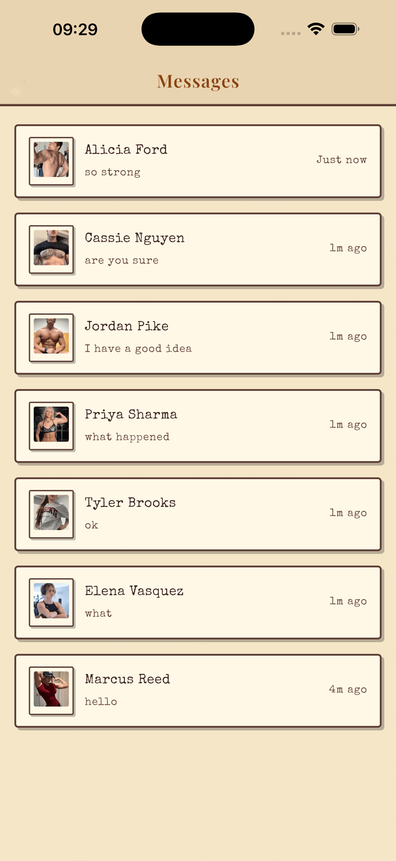 Halys message list